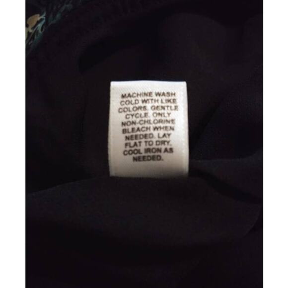 Cato Blue & Black Tribal Pattern Flowly Cottage Core Midi Skirt Fairy Sz Large - Picture 9 of 11